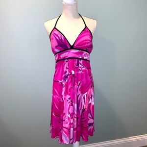 Vintage Halter Purple Fuchsia Dress